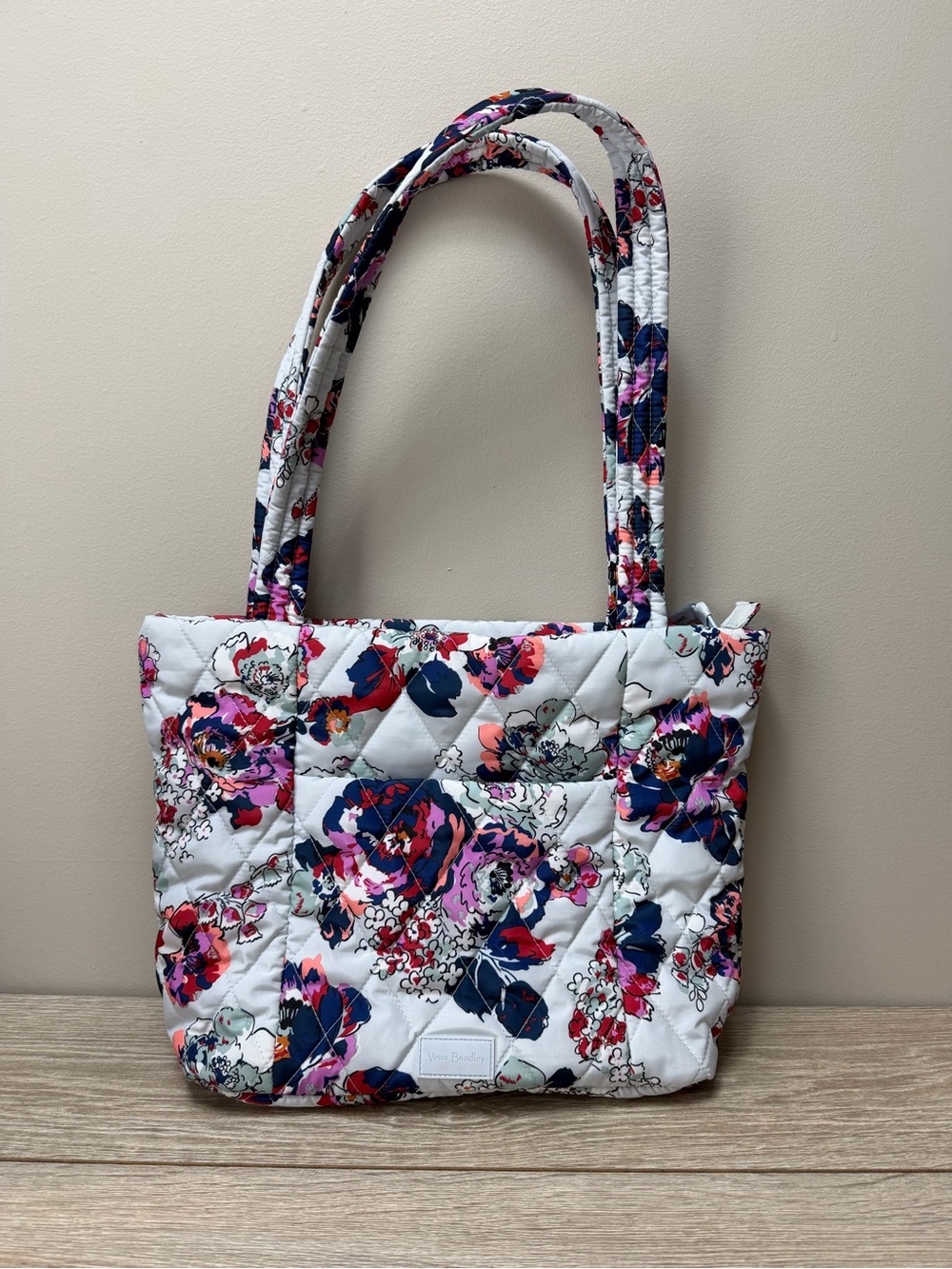 Vera Bradley Quilted Water-Repellent Ultralight Small Exuberant Floral Tote